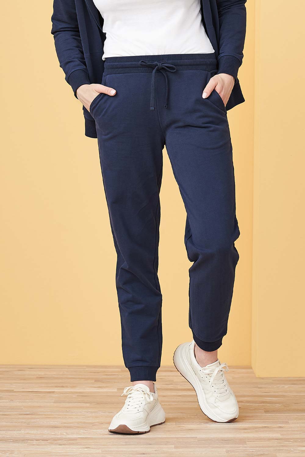 Dames joggingbroek met zakken Donkerblauw - Afbeelding 2