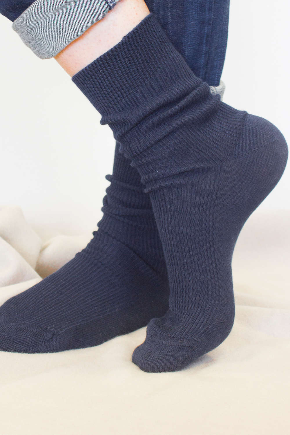 3-pack 100% biokatoenen sokken navy - Afbeelding 2