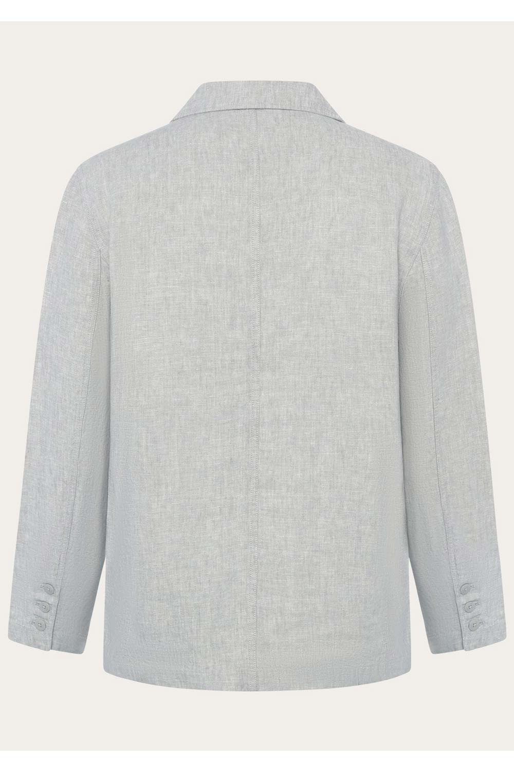 Linnen blazer lichtgrijs - Afbeelding 3