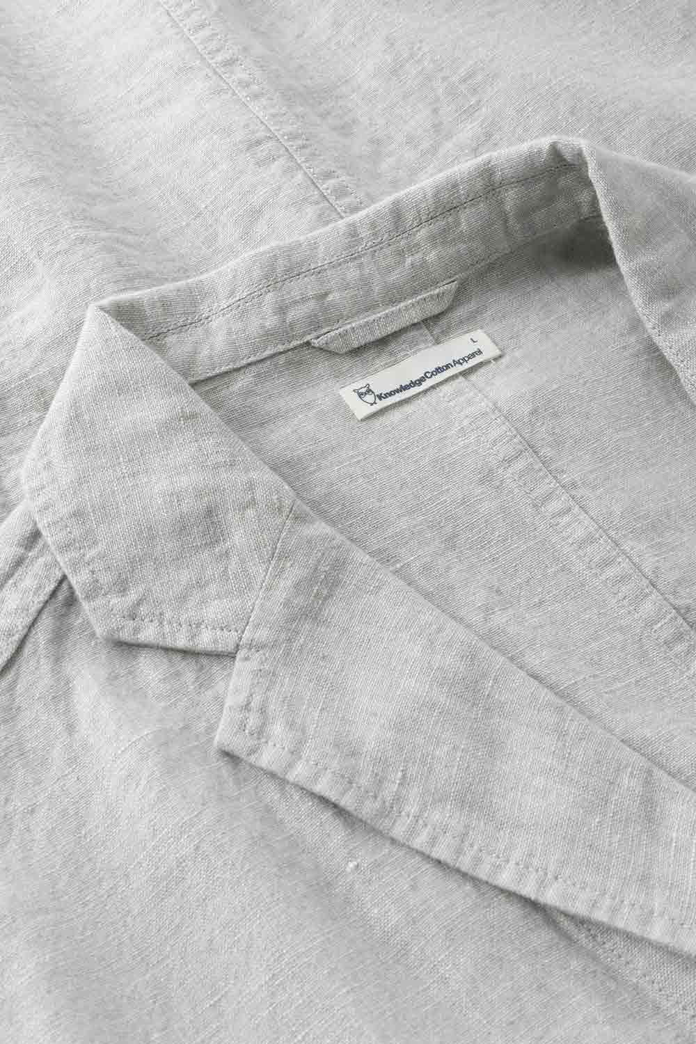 Linnen blazer lichtgrijs - Afbeelding 4