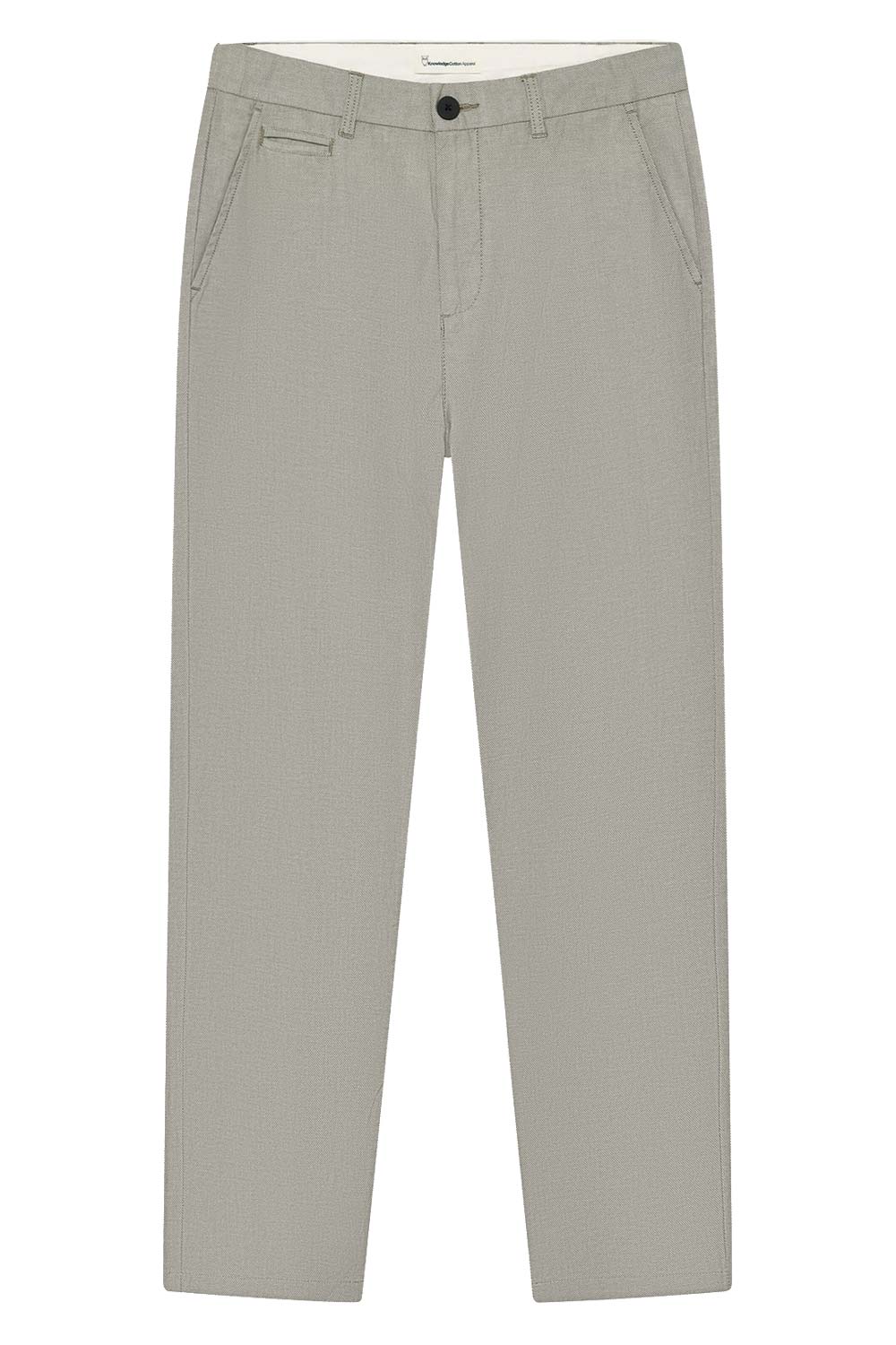 Chinobroek twill biokatoen olijf melange