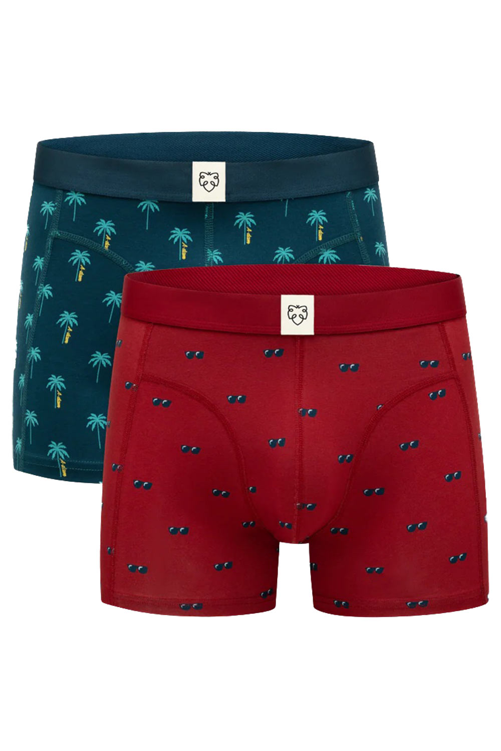 2-pak Boxershort zonnebril en palmboom