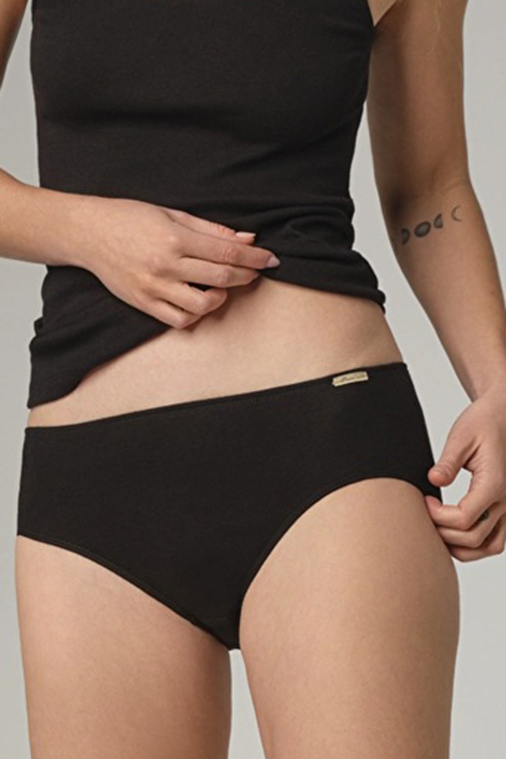 Slip 100% biokatoen zwart - Afbeelding 2