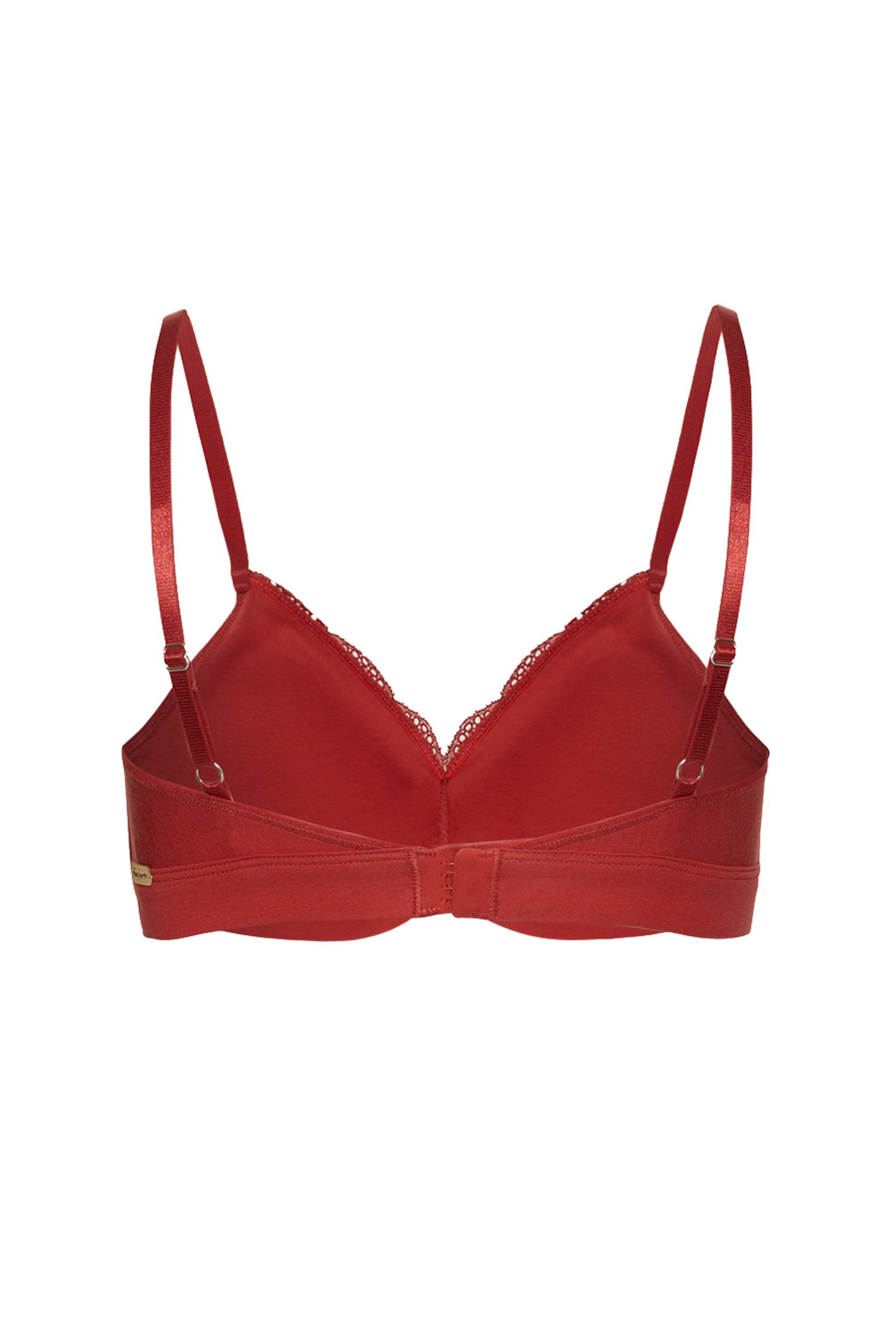 Soft-bra met kant cranberry rood - Afbeelding 3