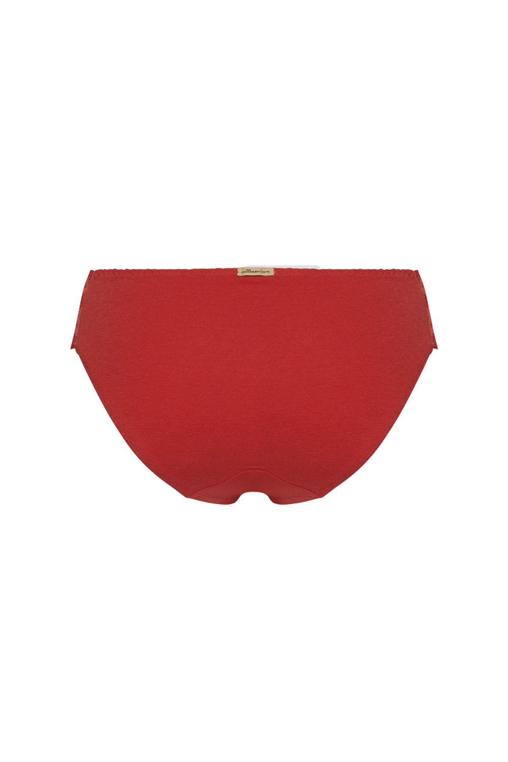 Slip biokatoen en kant cranberry rood - Afbeelding 4