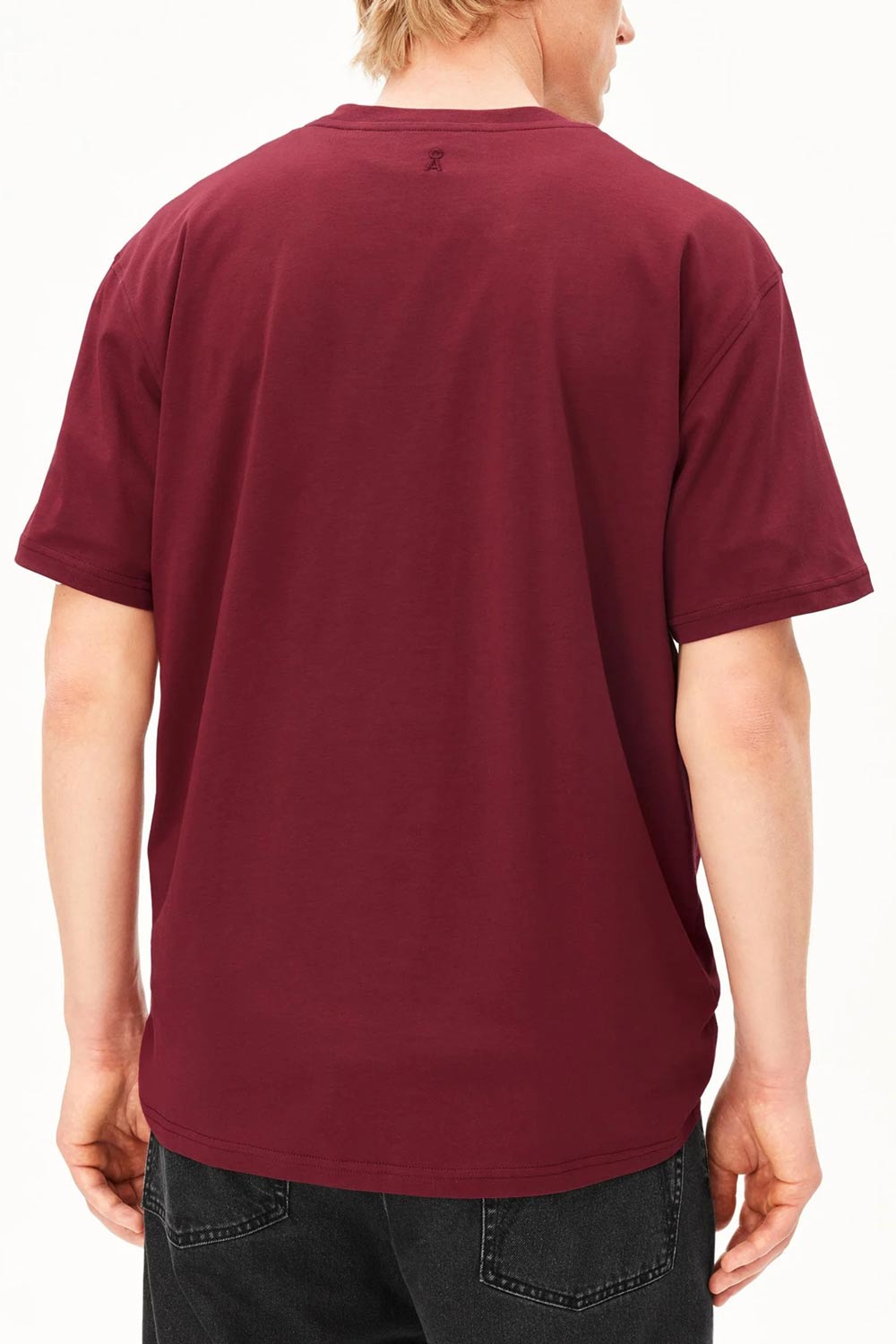 Ruimvallend T-shirt bordeaux - Afbeelding 3