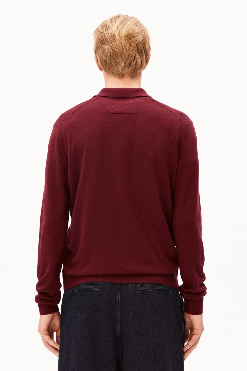 Polotrui gebreid 100% biologisch katoen rood - Afbeelding 3