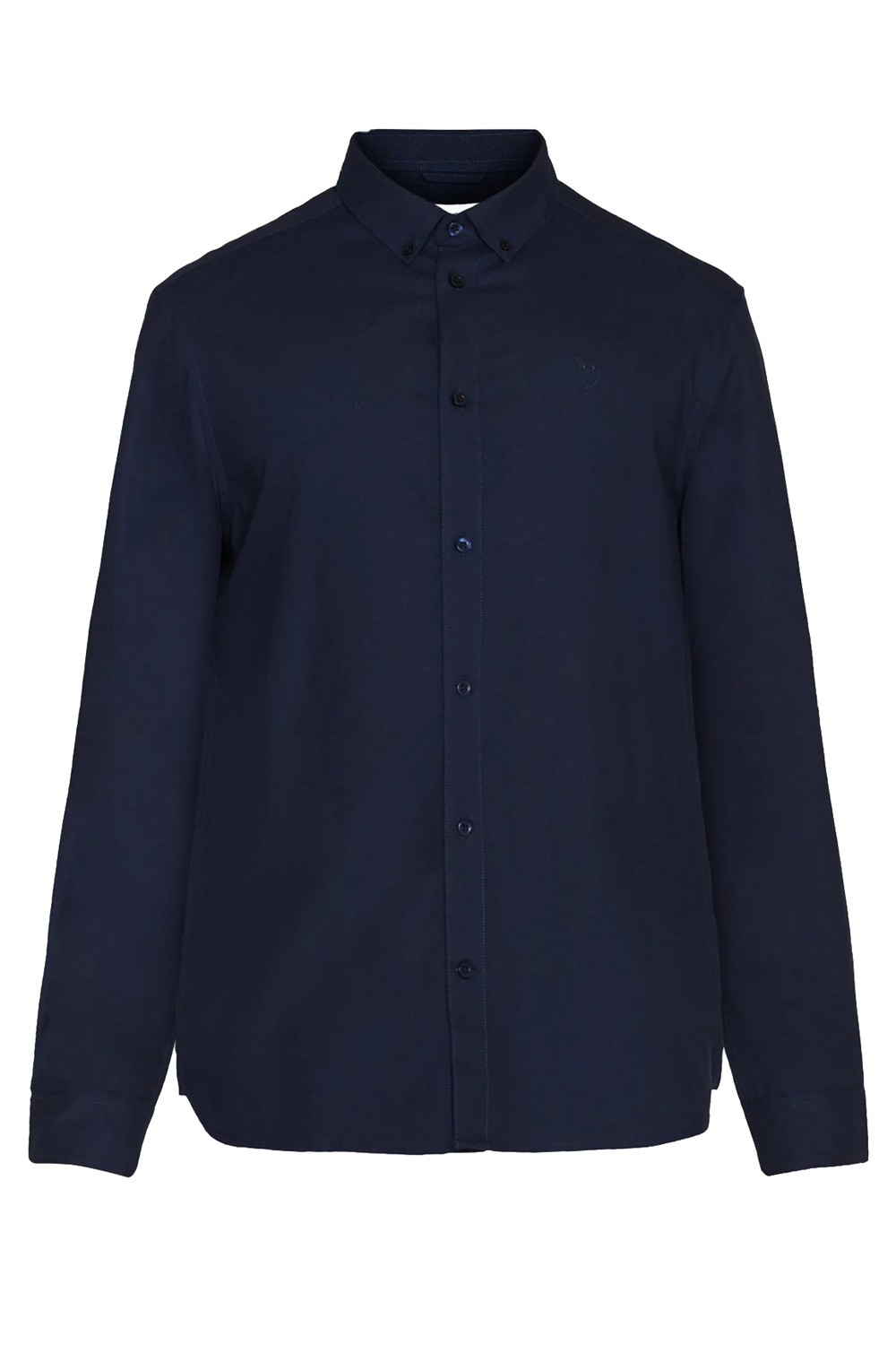 Biokatoenen overhemd donkerblauw