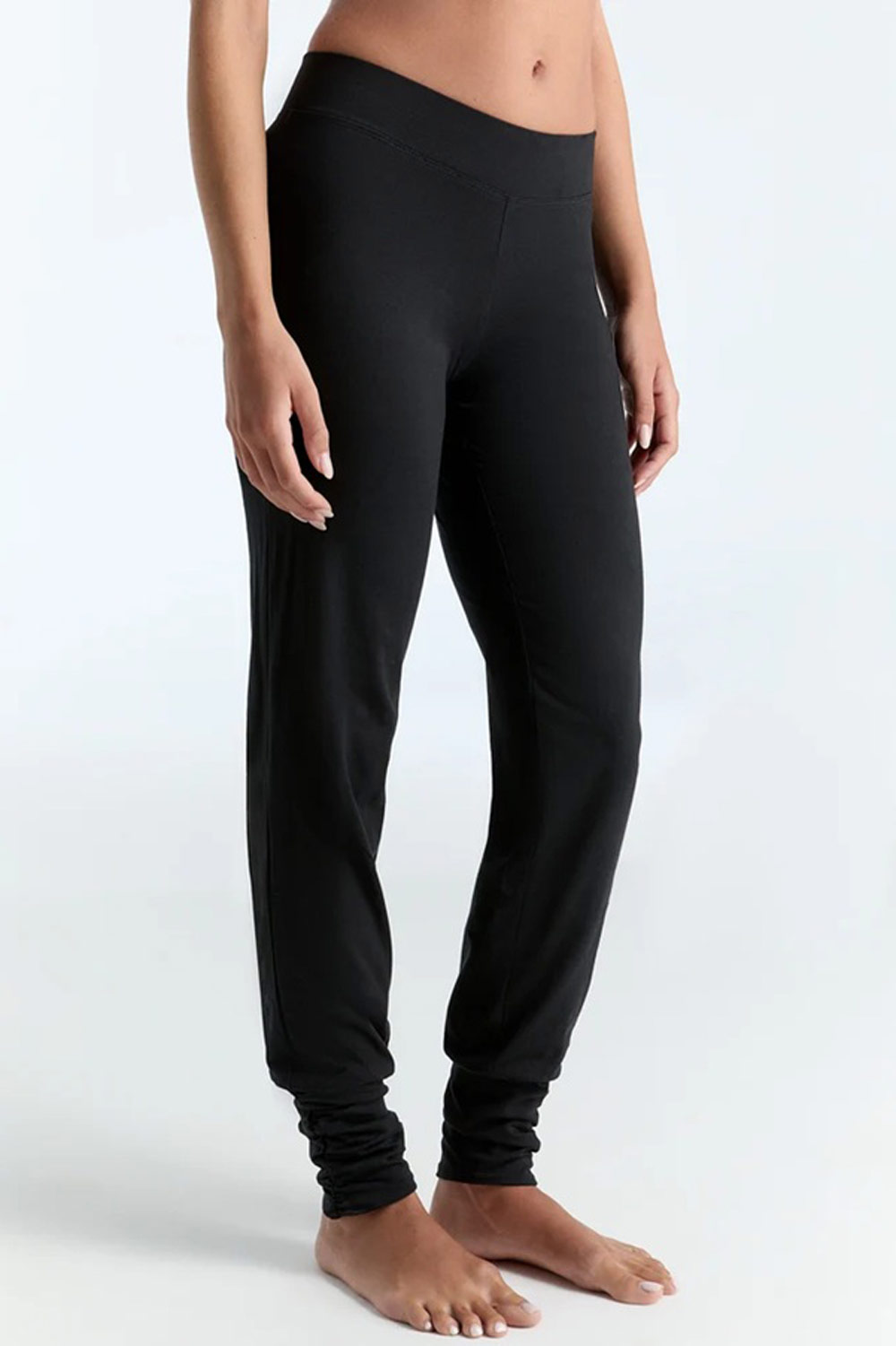 Yogabroek met manchetten zwart