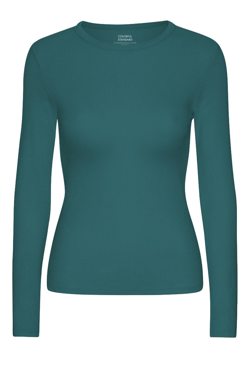 Longsleeve rib biokatoen groen