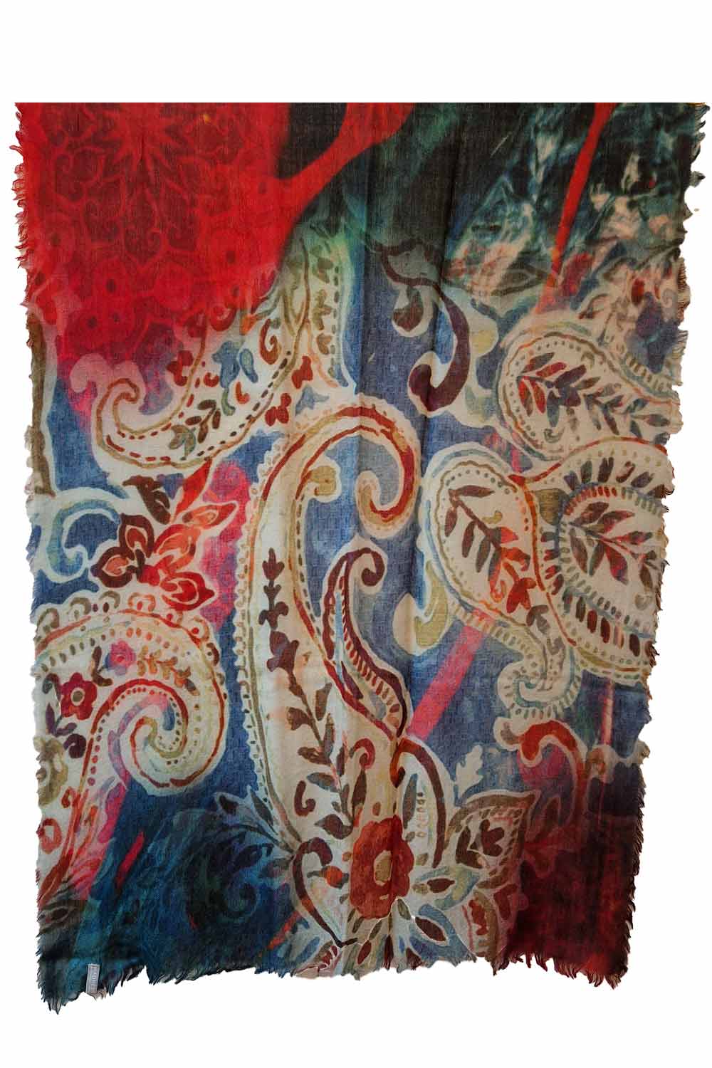 Lange wollen sjaal paisley - Afbeelding 2