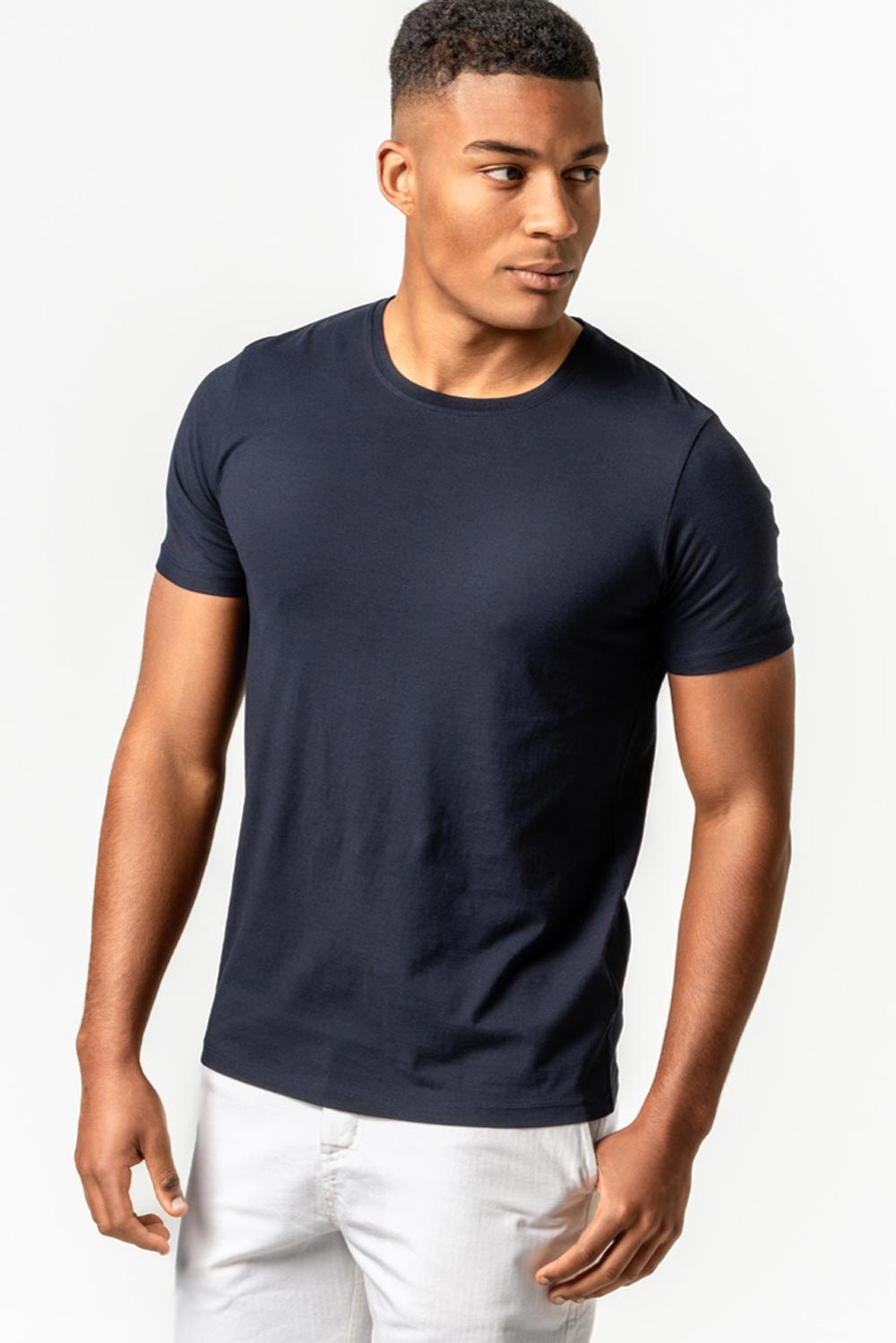 Donkerblauw t-shirt 2-pack ronde hals - Afbeelding 2