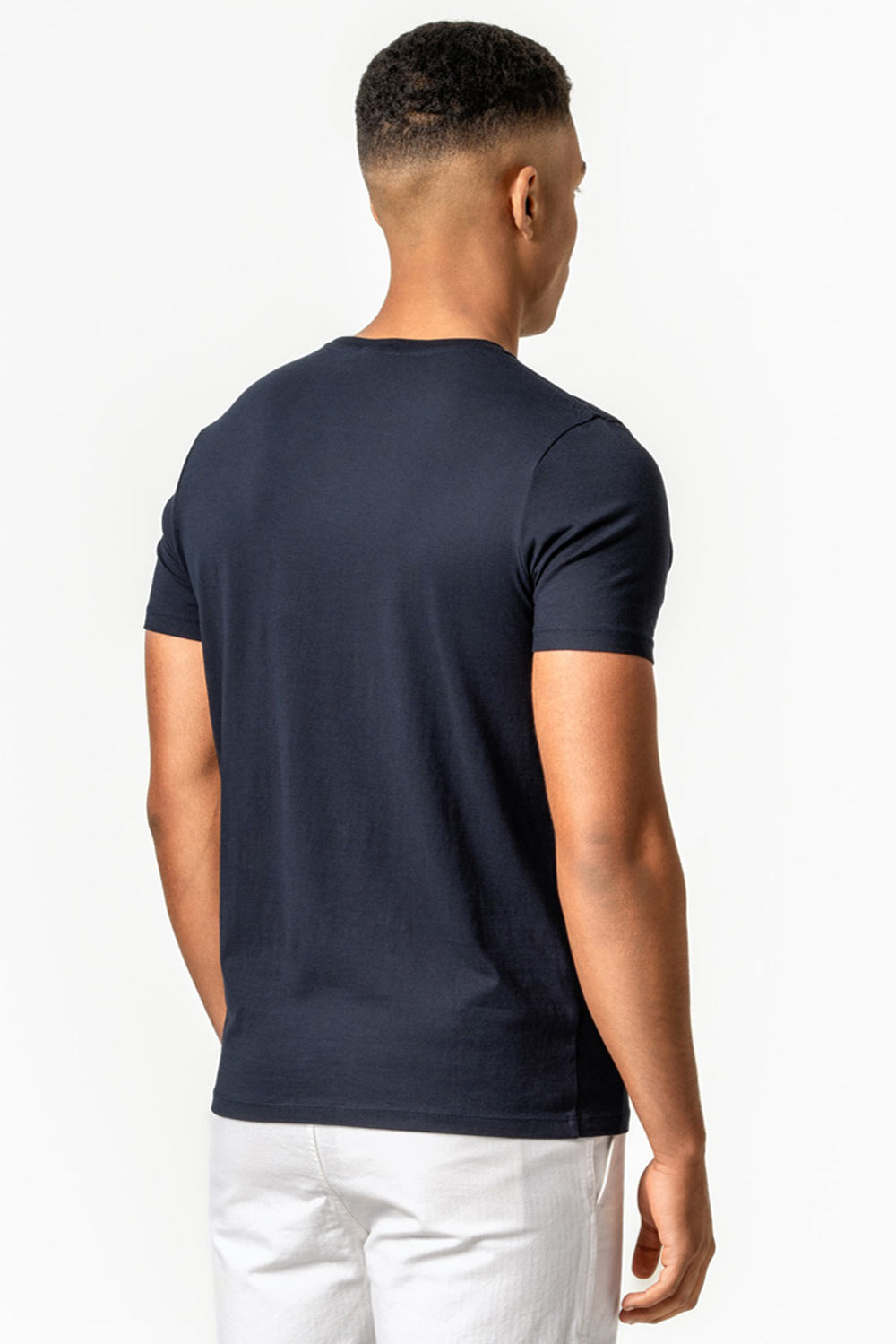 Donkerblauw t-shirt 2-pack ronde hals - Afbeelding 3