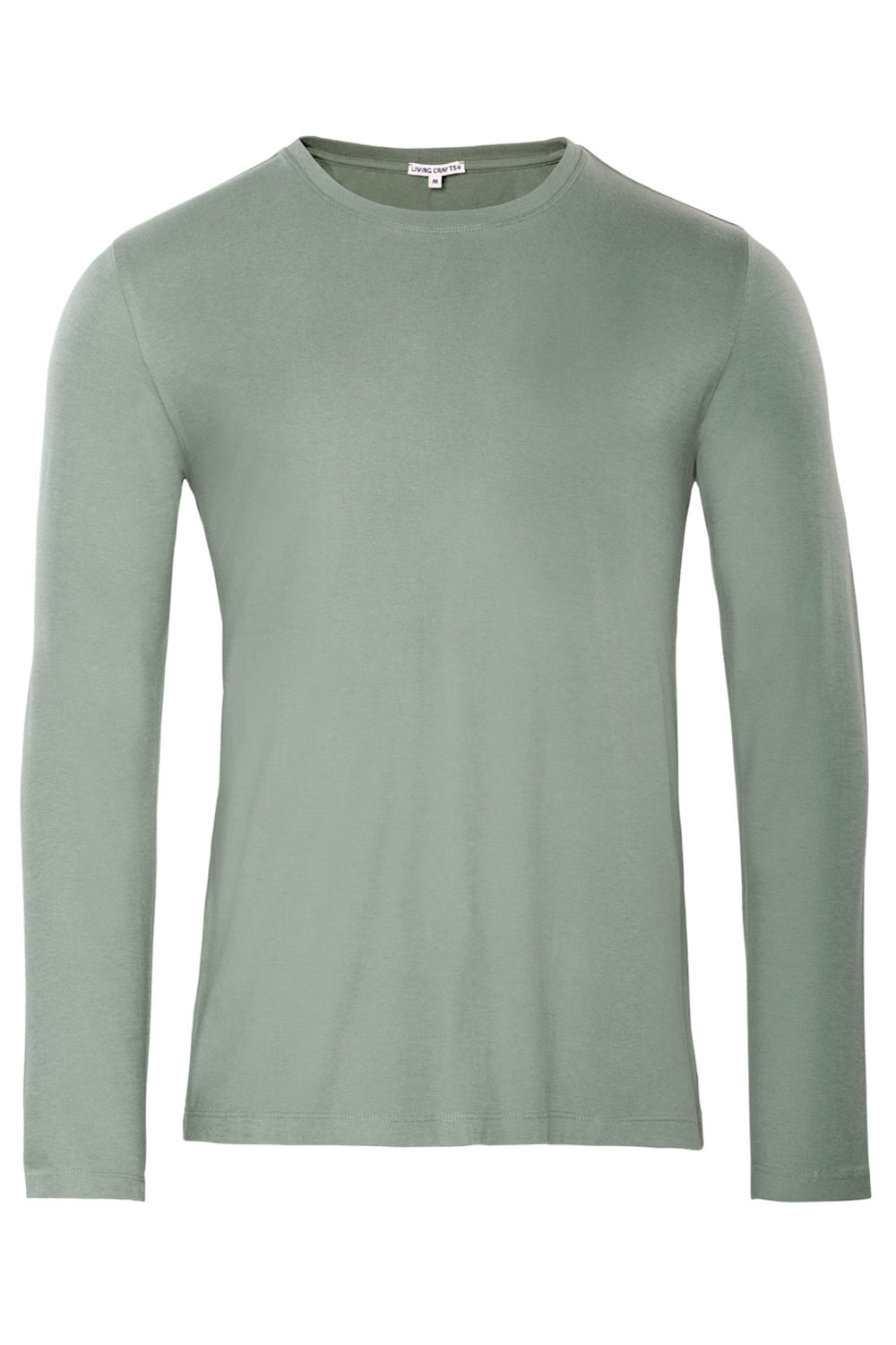 Heren longsleeve biokatoen lichtgroen