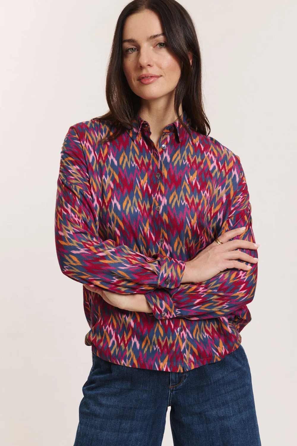 Blouse Ecovero ikat - Afbeelding 2