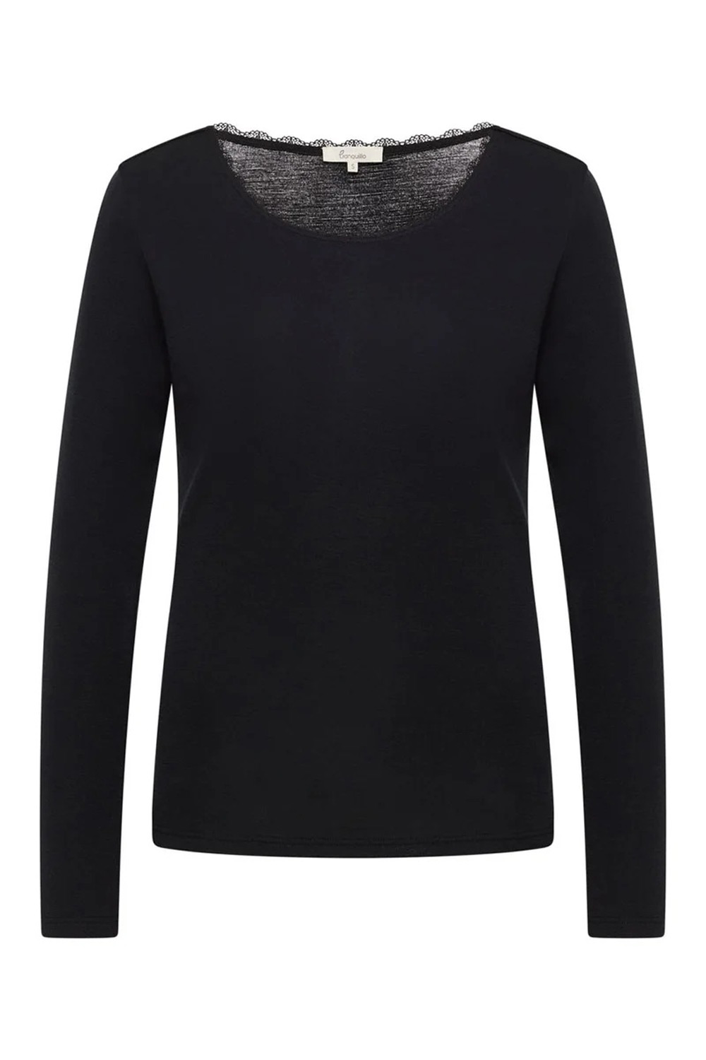 Shirt biologische wol en biokatoen zwart