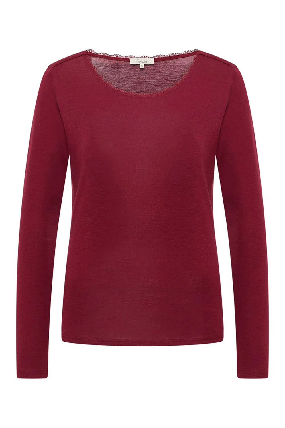 Shirt biologische wol en biokatoen rood - Afbeelding 2