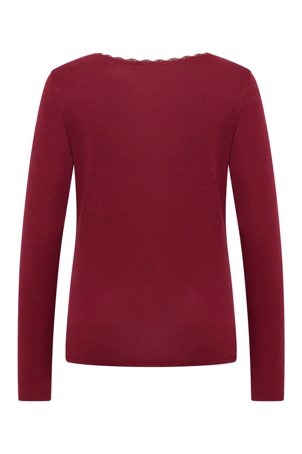Shirt biologische wol en biokatoen rood - Afbeelding 3