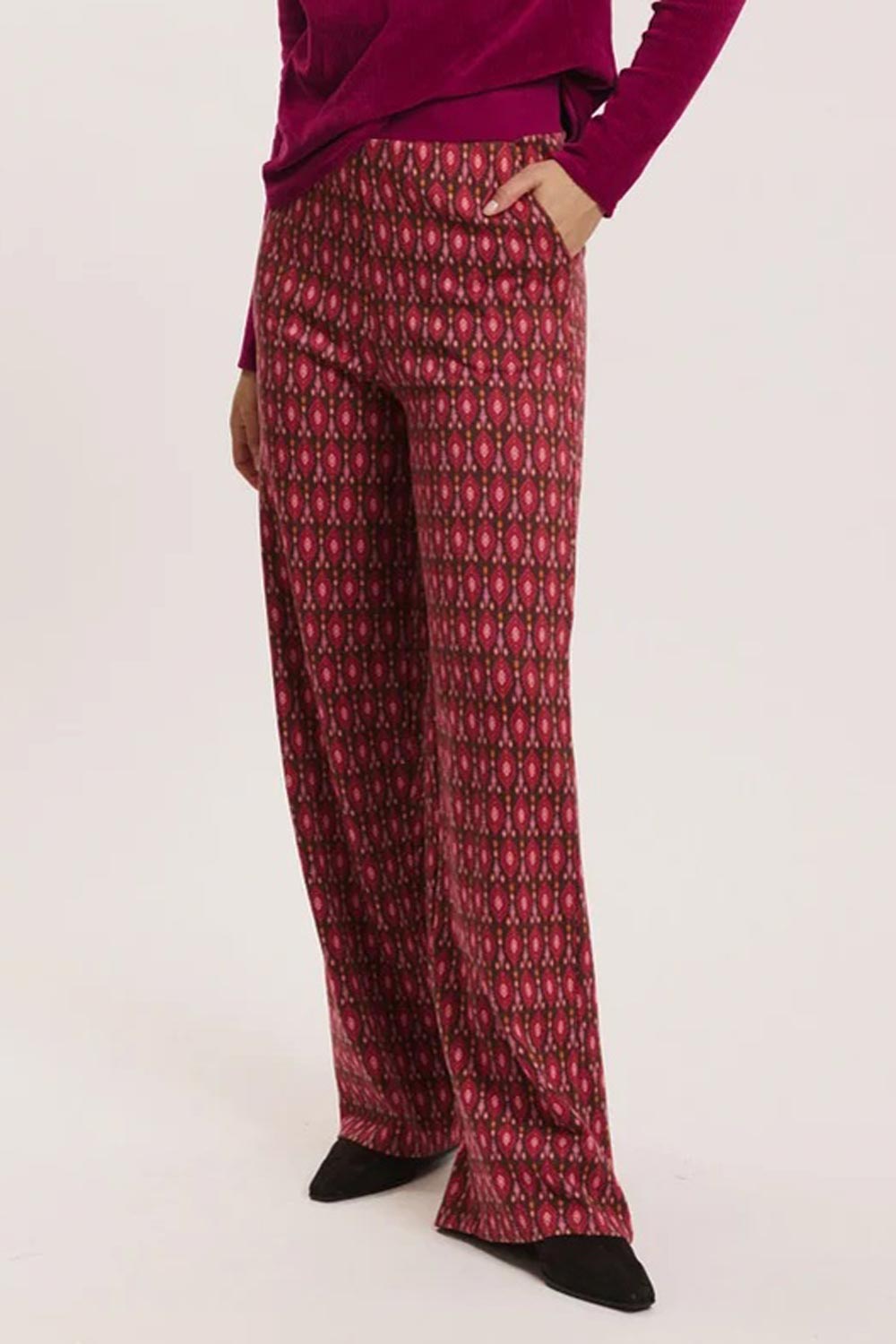 Jacquard broek bladeren - Afbeelding 2