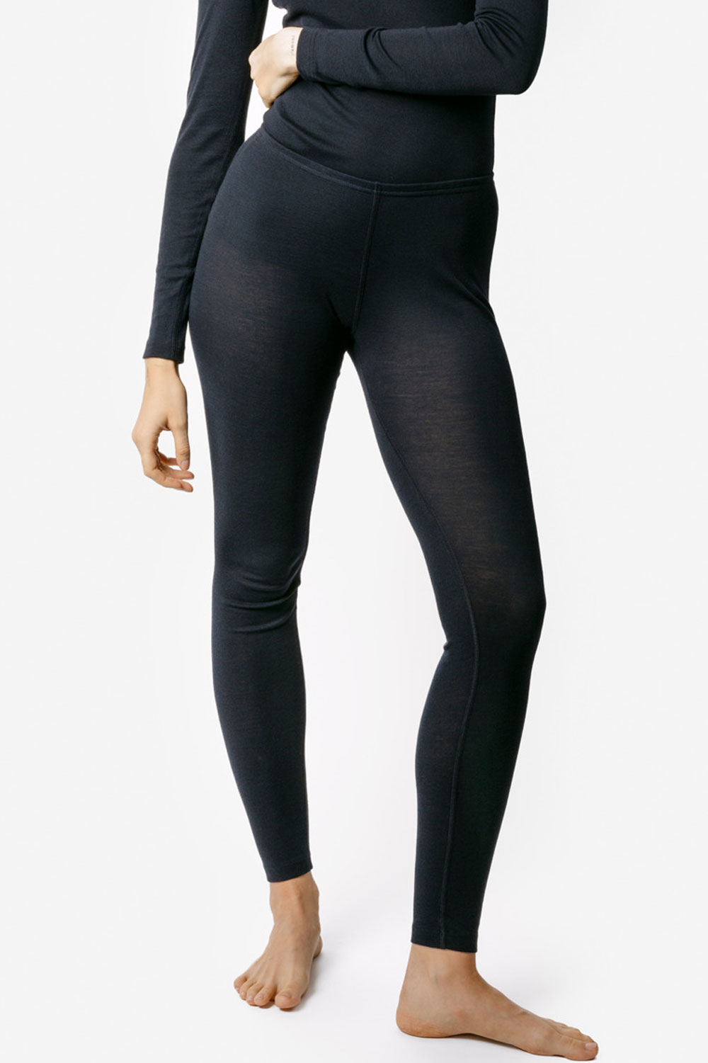 Legging wol en biokatoen inktblauw